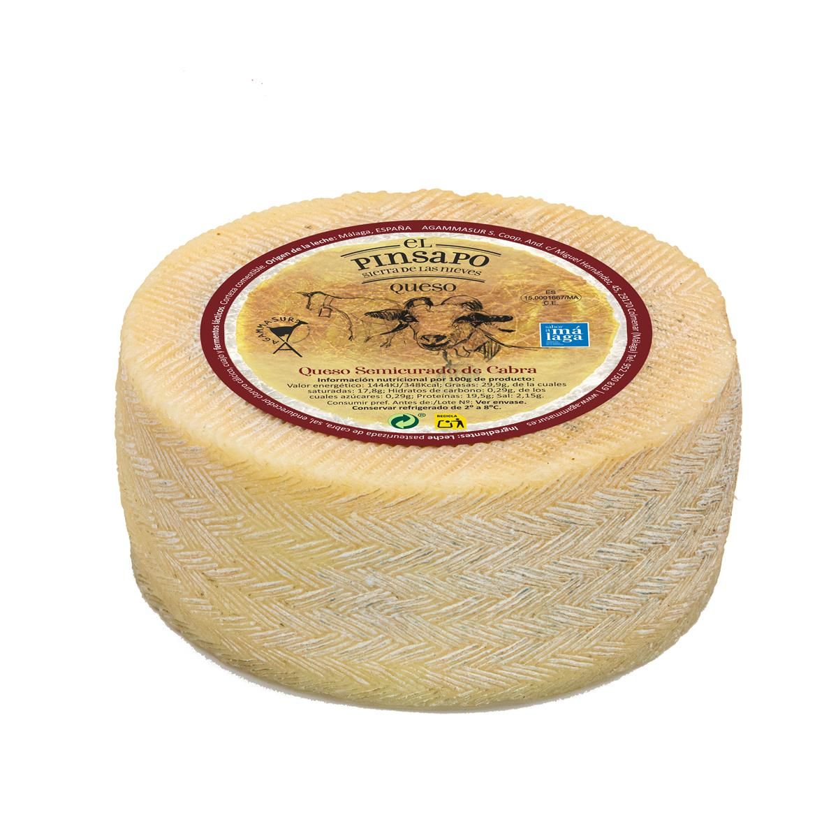 Queso semicurado de cabra El Pinsapo-Sierra de las Nieves 2800 g aprox